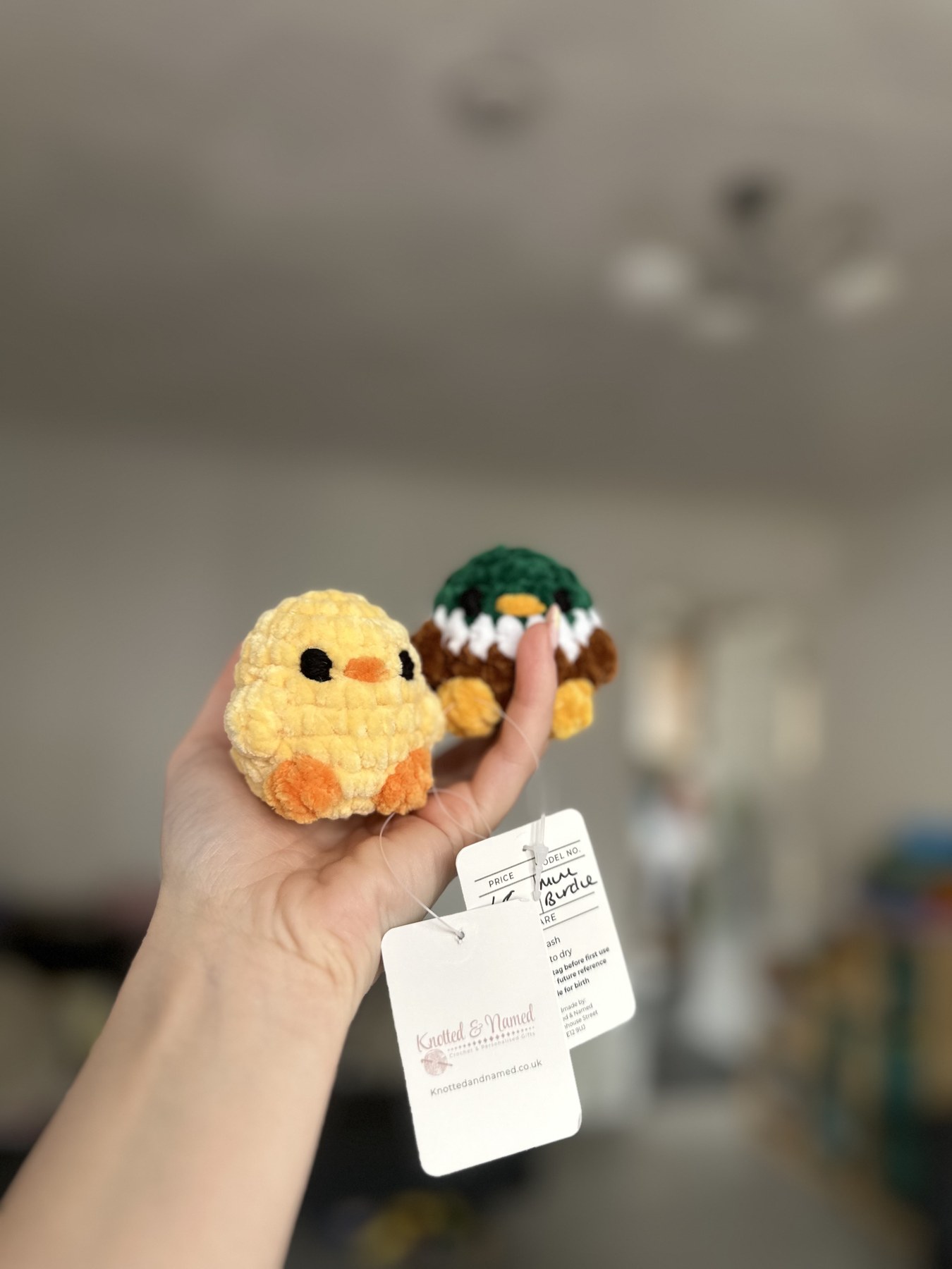 Crochet chick and duck