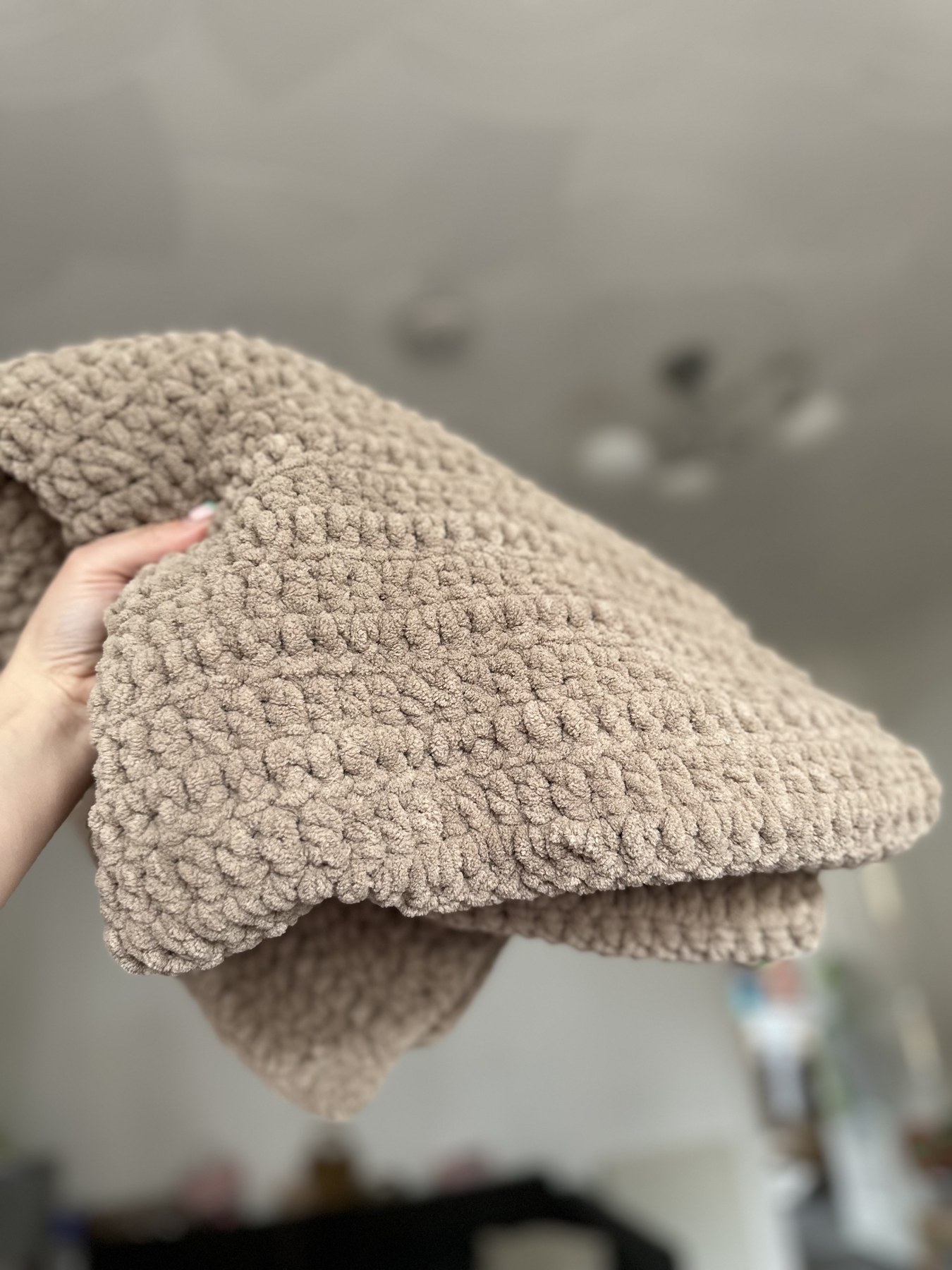 Large handmade crochet blanket